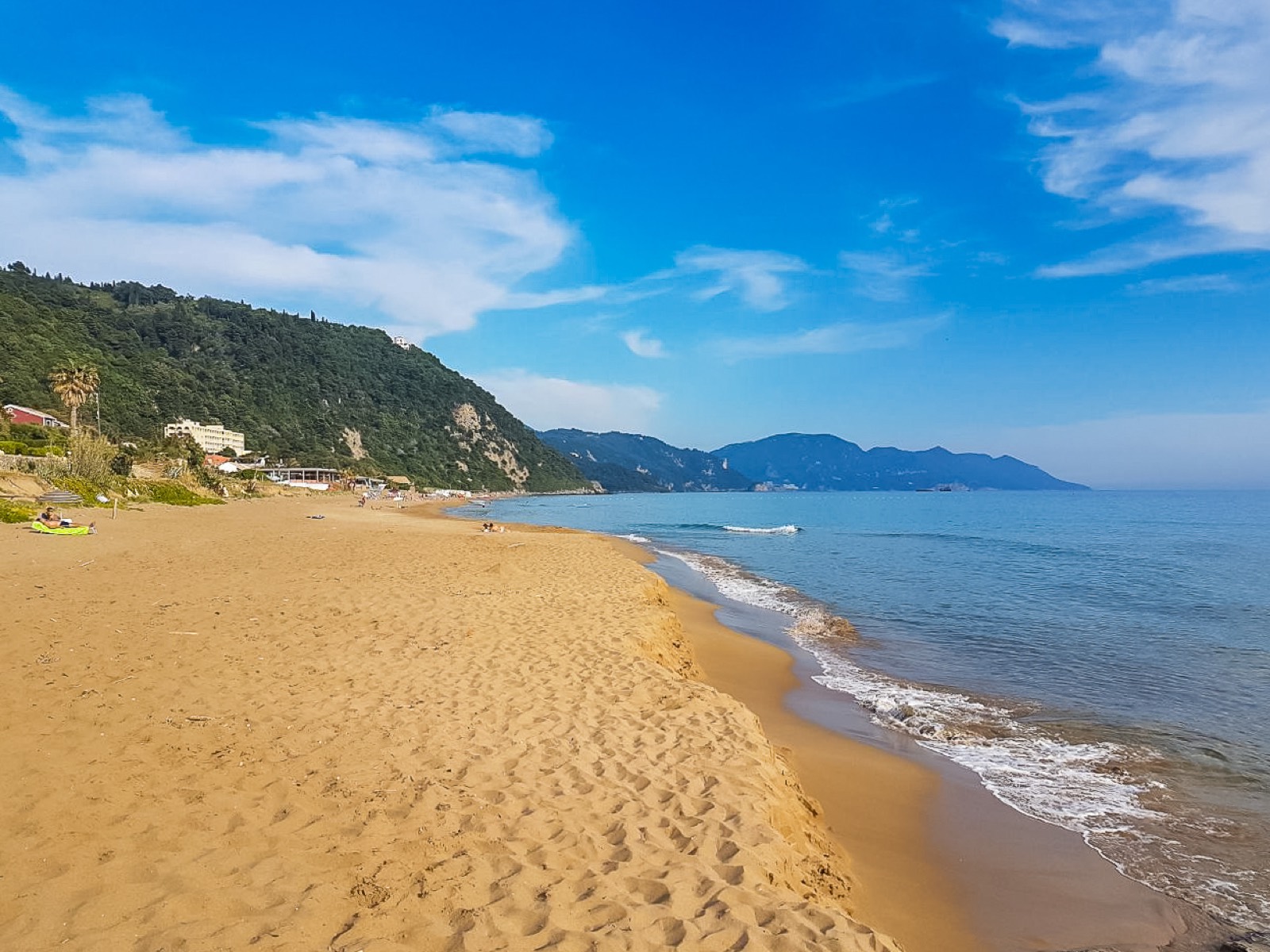 Glyfada beach on Corfu west coast