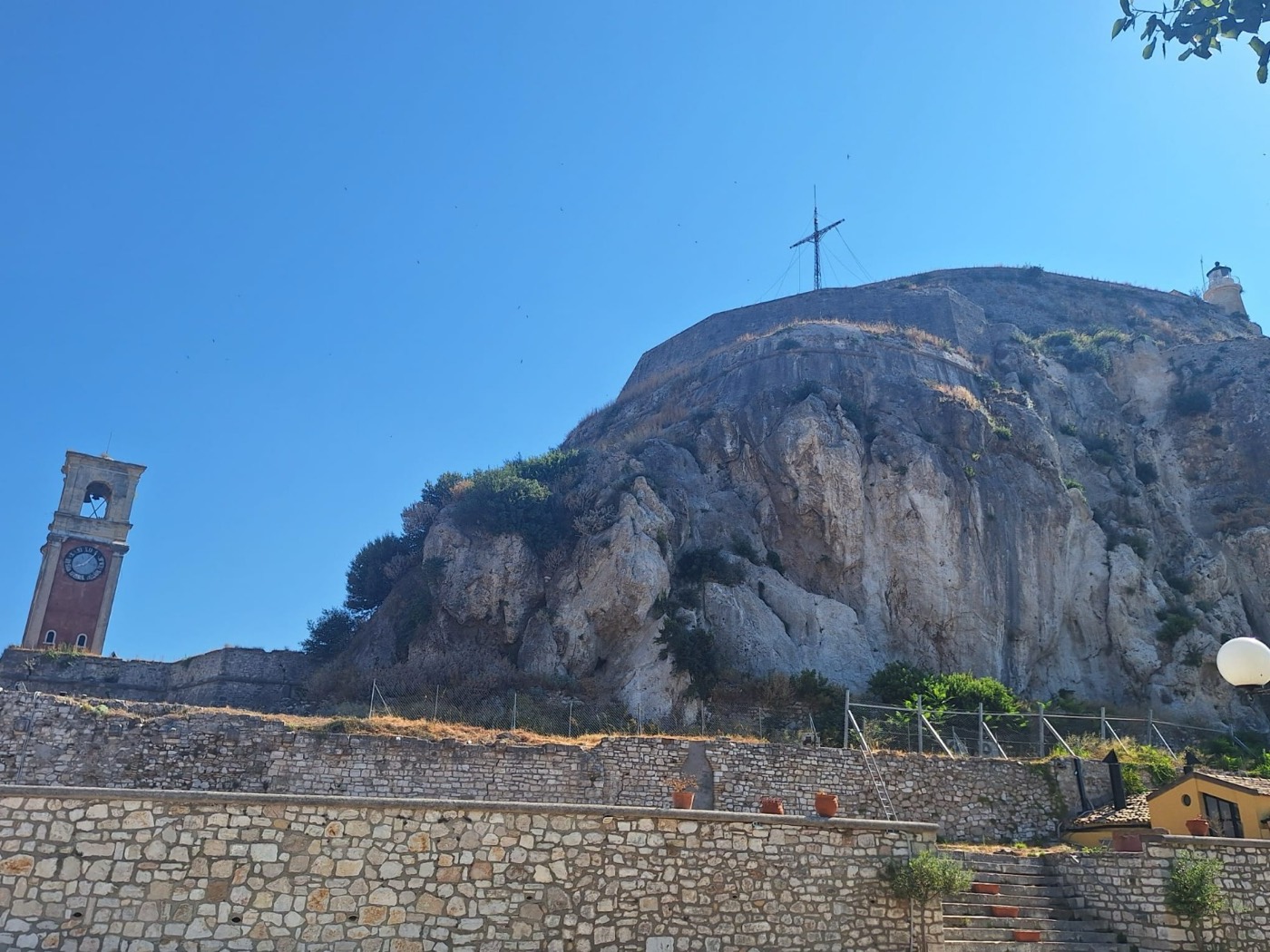 Clock tower at the Old Fortress of Corfu